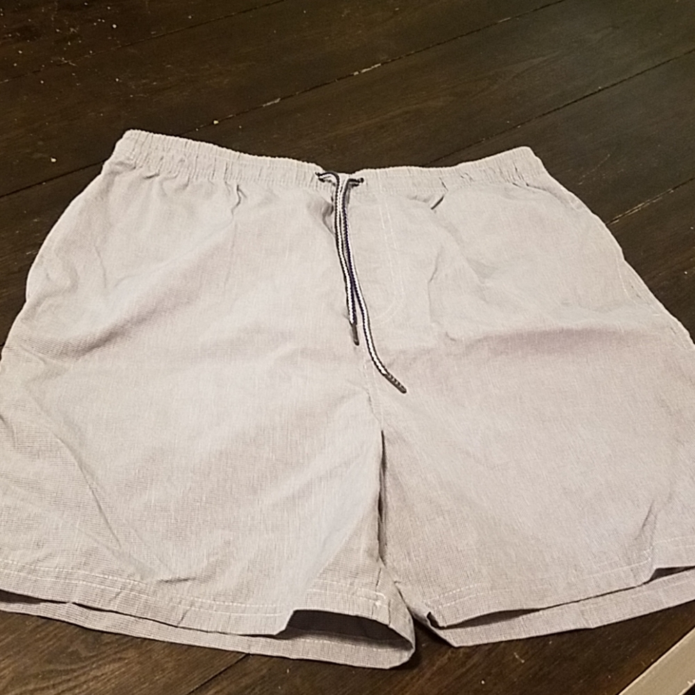 Dunnes, St Bernard navy and white swim shorts